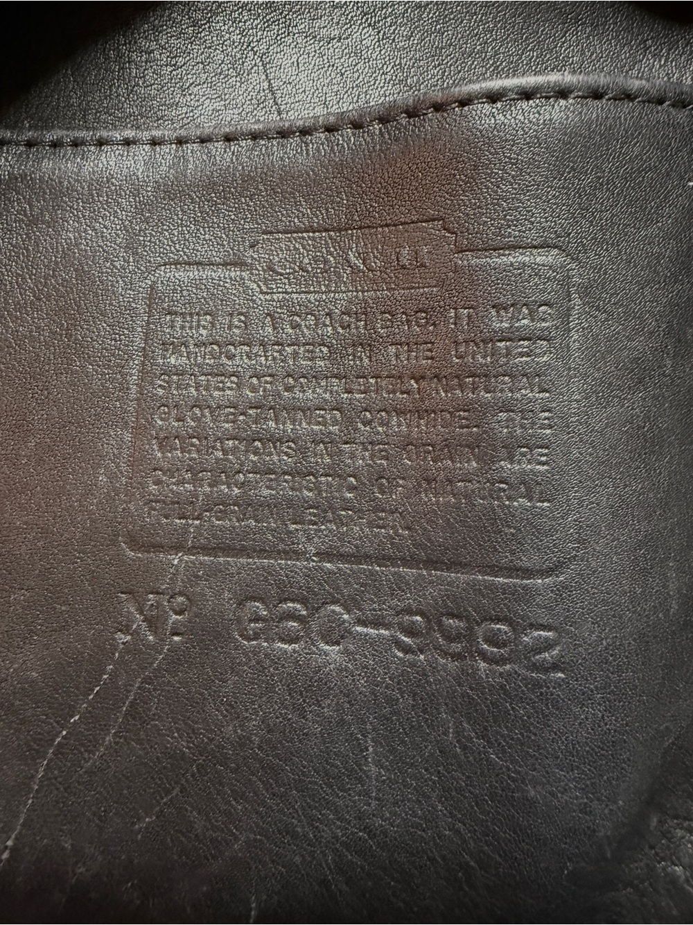 Vintage Coach Black Sling Backpack Daypack 9992 - Picture 10 of 10